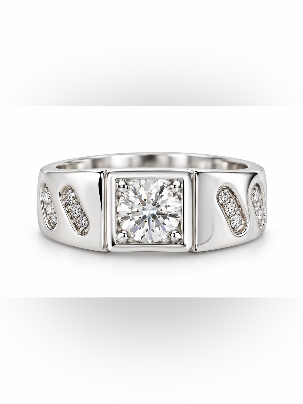 Moissanite Diamond 1.0 CT band ring size‎ 10 UNISEX